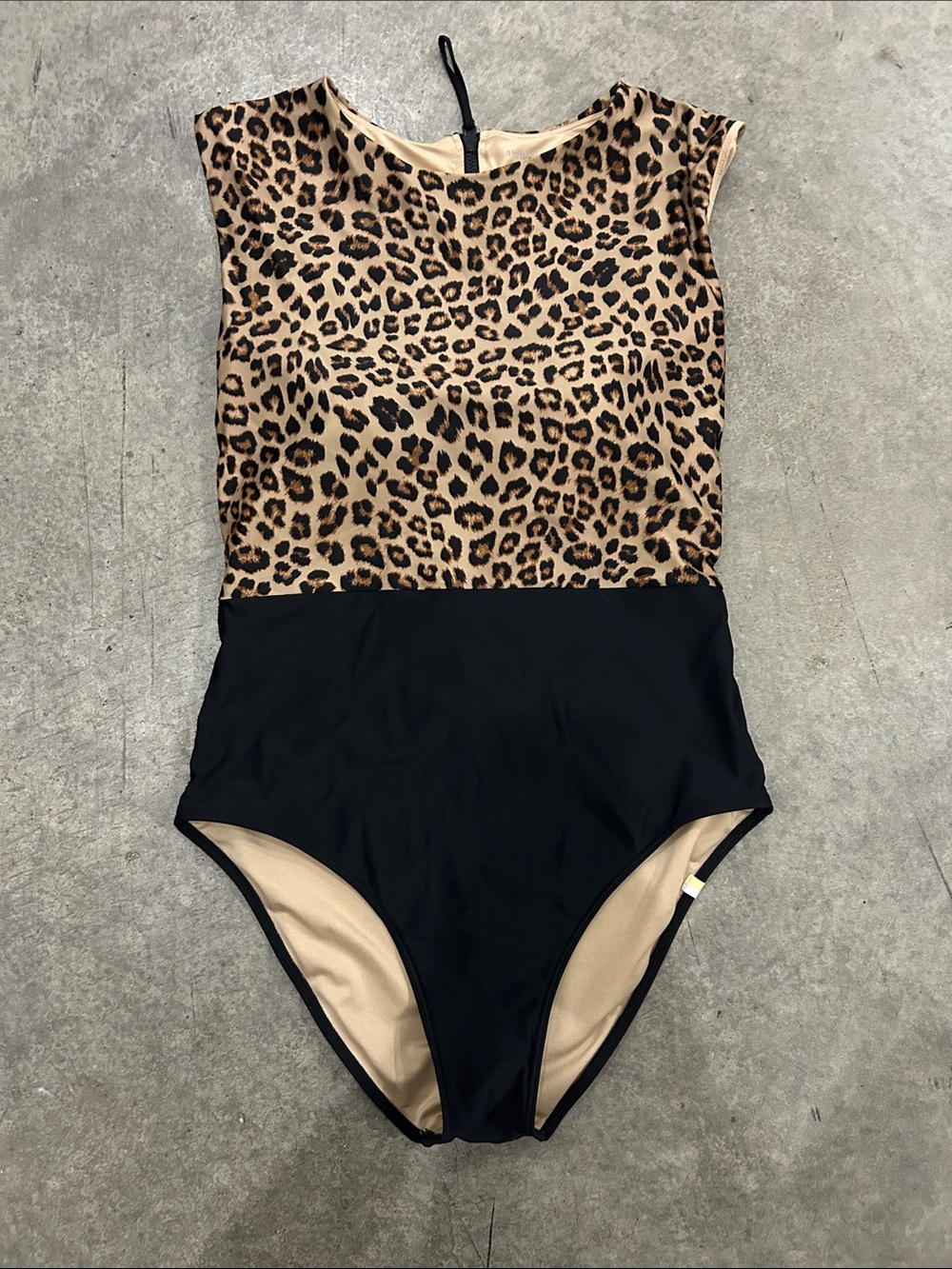 summersalt Leopard Print and Black One-Piece Swimsuit